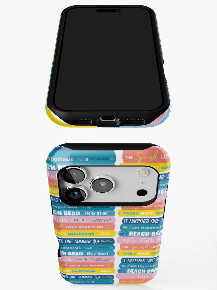Thumbnail 3 of 4, iPhone Case, Romcom Book Stack Pattern designed and sold by jamierachelz.