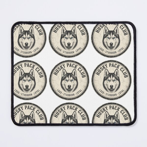 Item preview, Siberian Husky Pack Club Vintage Badge designed and sold by Digitalcpy.