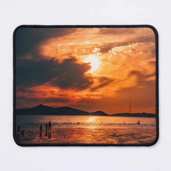 Item preview, Golden Sunset Burst Over Tidal Beach designed and sold by Nightwindow.