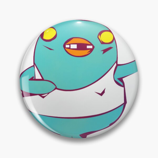 Item preview, Funny Turquoise Bird with Orange Cap designed and sold by Oddity-Palette.