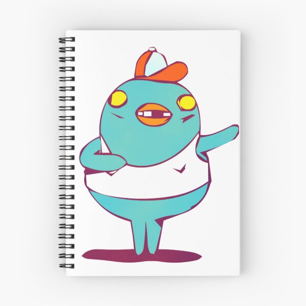 Item preview, Funny Turquoise Bird with Orange Cap designed and sold by Oddity-Palette.