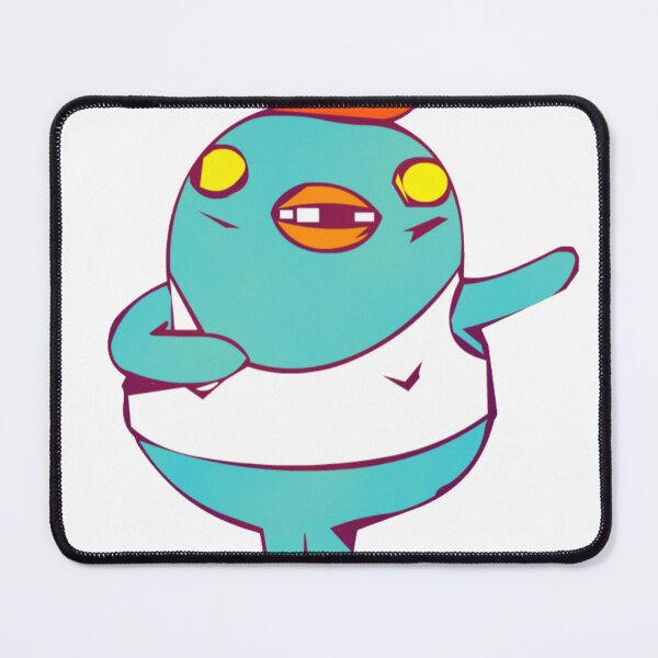 Item preview, Funny Turquoise Bird with Orange Cap designed and sold by Oddity-Palette.