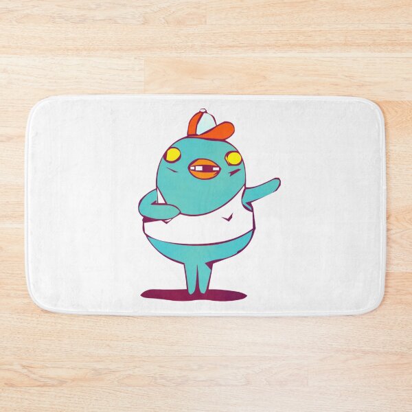 Item preview, Funny Turquoise Bird with Orange Cap designed and sold by Oddity-Palette.
