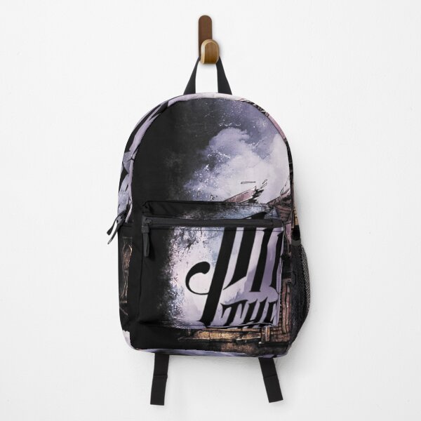 Item preview, Floating Figure Above Broken House In Dark Sky designed and sold by RashadsMarket.
