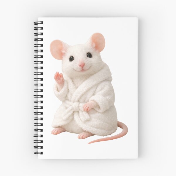 Item preview, Relaxing Bathrobe White Fancy Mouse designed and sold by Sillytoe.