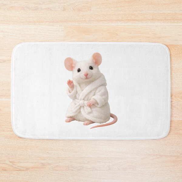 Item preview, Relaxing Bathrobe White Fancy Mouse designed and sold by Sillytoe.