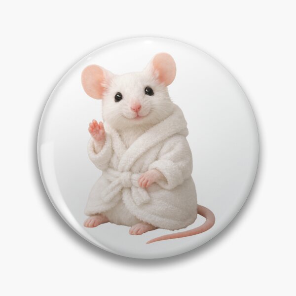 Item preview, Relaxing Bathrobe White Fancy Mouse designed and sold by Sillytoe.