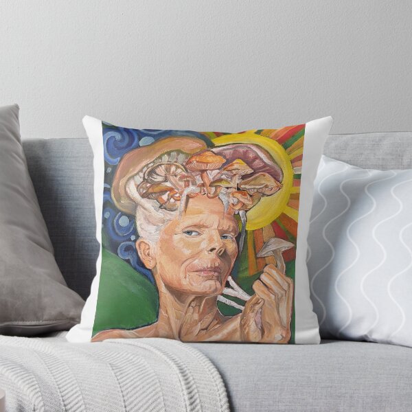 Item preview, Mycelial Mind | Old Woman Portrait with Mushroom Hair designed and sold by Taylor June Art.
