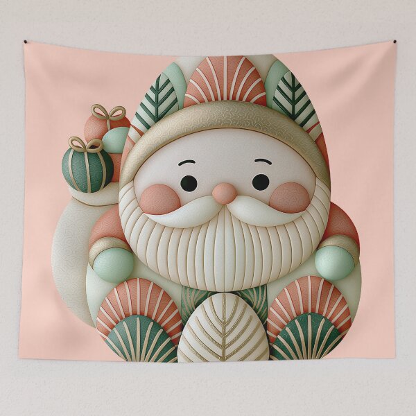 Item preview, English: Cute 3D Textured Christmas Santa Claus Art designed and sold by colorful-white.