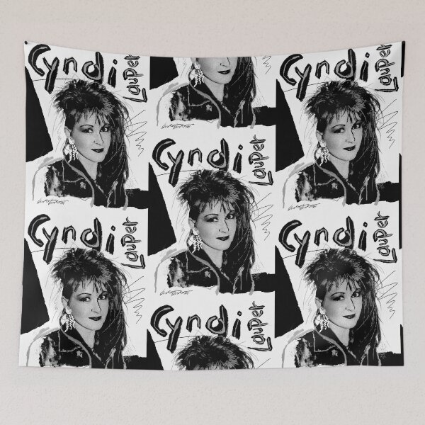Item preview, CYNDI 80s retro style white background designed and sold by DiscoDiscoMx.