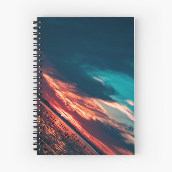 Item preview, Diagonal Fiery Sunset Over Twilight Ocean designed and sold by Nightwindow.