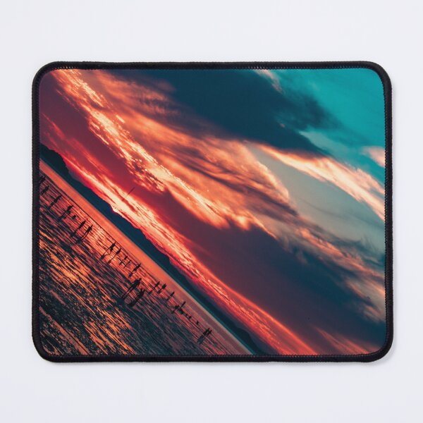 Item preview, Diagonal Fiery Sunset Over Twilight Ocean designed and sold by Nightwindow.