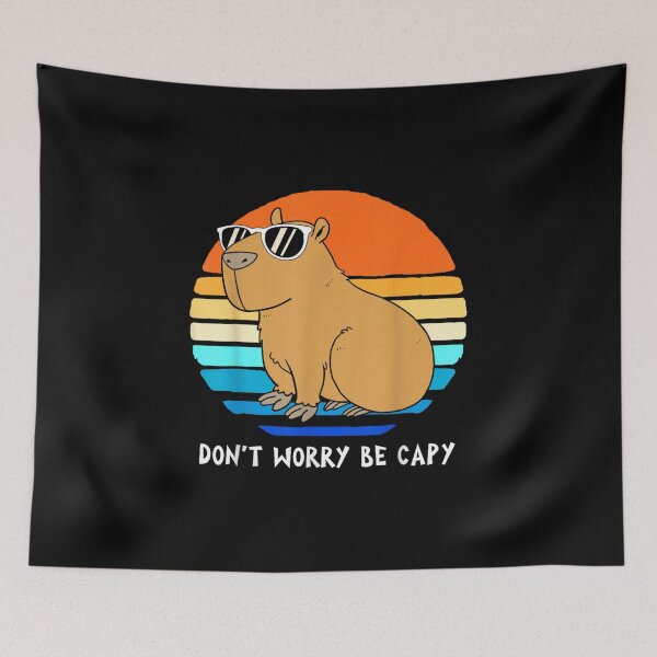Item preview, Dont Worry Be Happy Capybara Funny designed and sold by Foxintheloart.