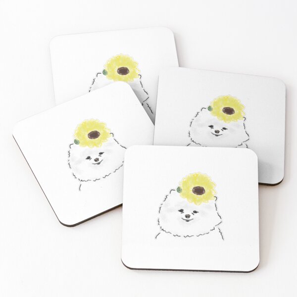 Item preview, Cute Fluffy Pomeranian With Sunflower designed and sold by raun.draw.