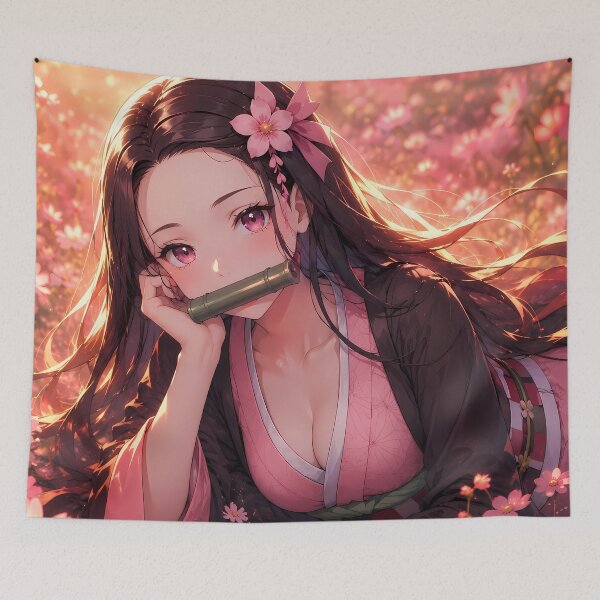 Item preview, Nezuko Kamado Demon Slayer Sunset Flower Dream designed and sold by BrianRayan.