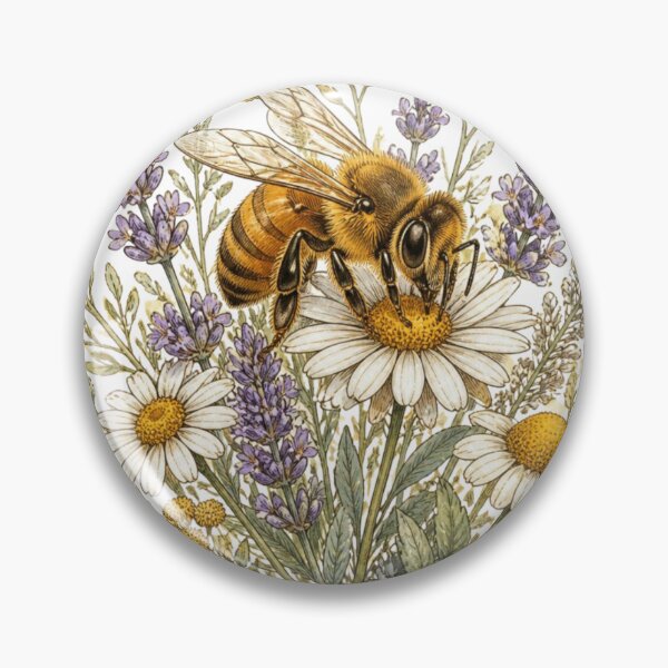 Item preview, Honey Bee Wildflower Botanical Design designed and sold by VaneDesings.