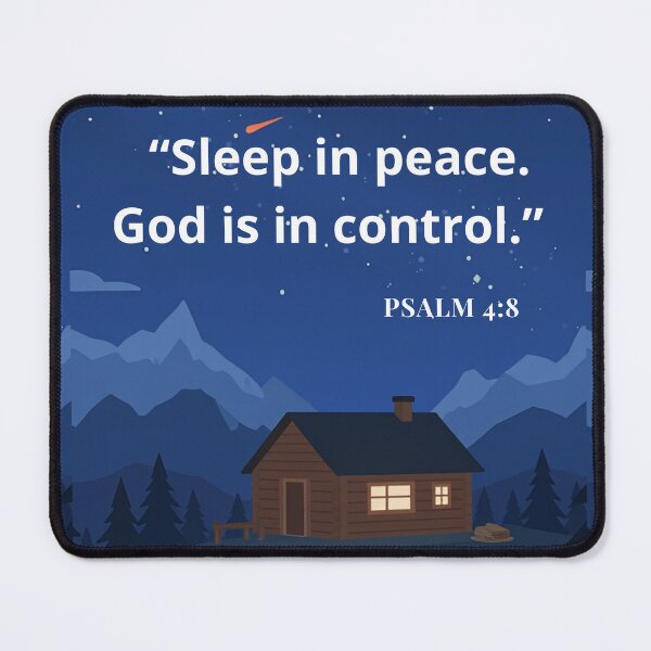 Item preview, “Sleep in Peace God Is in Control Psalm 4:8” designed and sold by CeciReynaga.