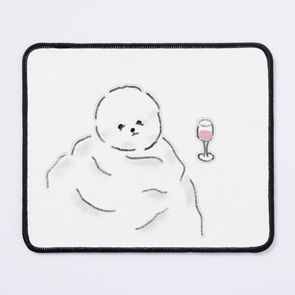 Item preview, Cozy Bichon Frise With Wine Glass designed and sold by raun.draw.
