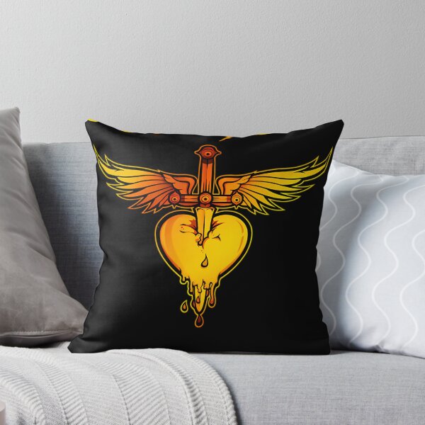 Item preview, Heart Sword Wings Golden Greatest Hits Bon Rock Music Lover designed and sold by ArcanaGlowCraft.