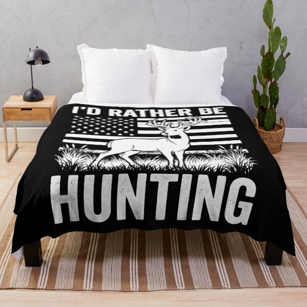 Item preview, I'd Rather Be Hunting Deer Hunter American Flag Patriot Outdoorsman designed and sold by Doodleoub.