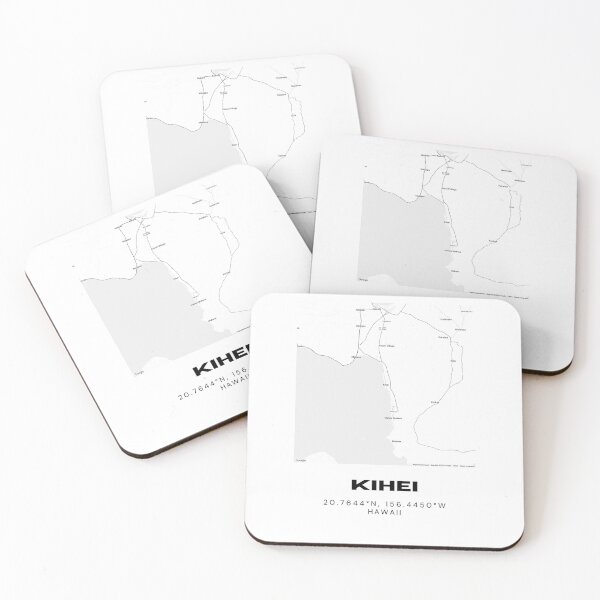 Artikelvorschau, Minimalistischer Stadtplan von Kihei Maui entworfen und verkauft von RM-Journey.