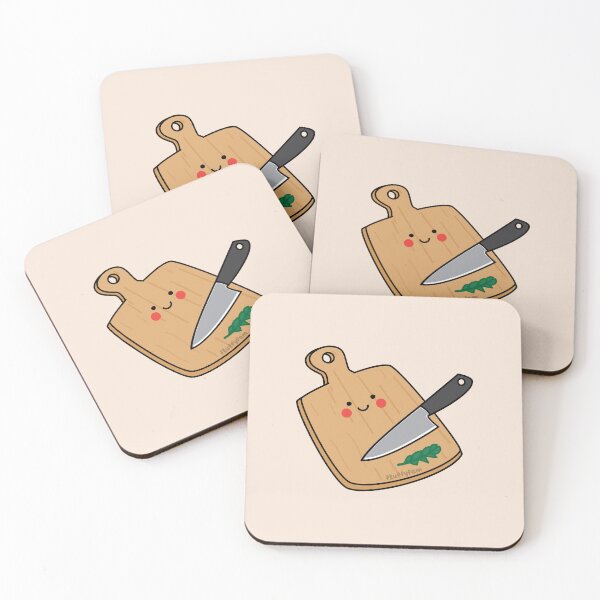 Item preview, Cutting board with knife kawaii aesthetic designed and sold by fluffyfamcraft.