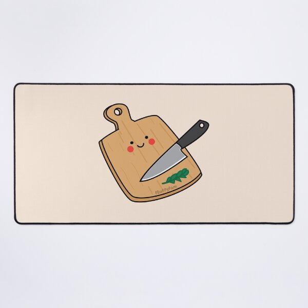 Item preview, Cutting board with knife kawaii aesthetic designed and sold by fluffyfamcraft.