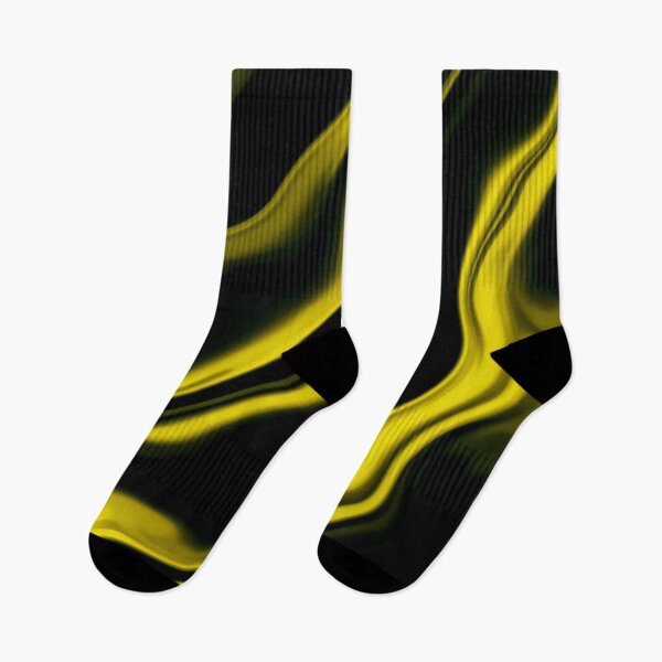Item preview, Electric Yellow & Black Liquid Waves – Abstract Neon Flow Pattern designed and sold by IMuDesigner.