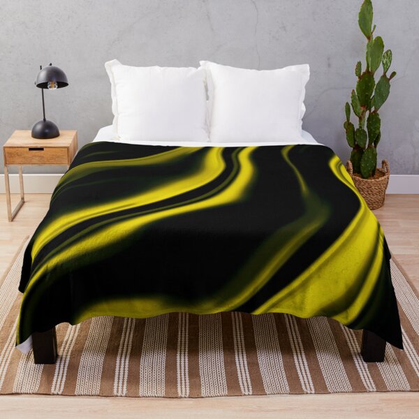 Item preview, Electric Yellow & Black Liquid Waves – Abstract Neon Flow Pattern designed and sold by IMuDesigner.