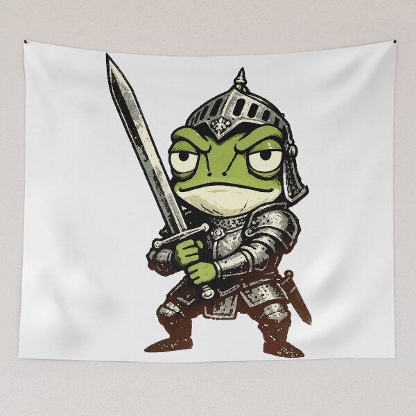 Item preview, Valiant Frog Knight in Vintage Armor designed and sold by GSideArtStore.