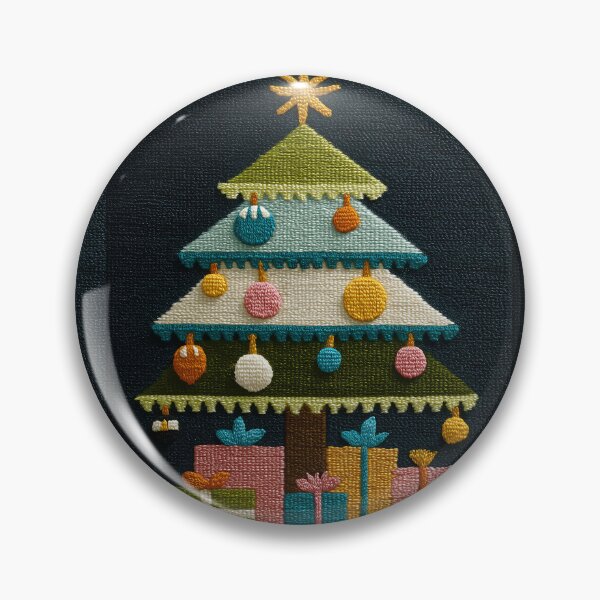 Item preview, Textured Embroidered Christmas Tree with Gifts Art designed and sold by colorful-white.