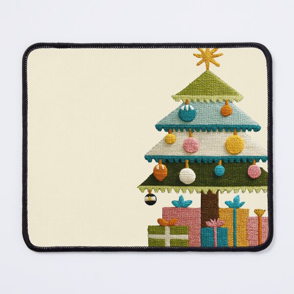 Item preview, Textured Embroidered Christmas Tree with Gifts Art designed and sold by colorful-white.