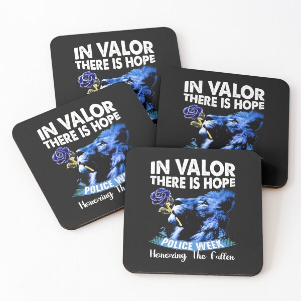 Item preview, In Valor There Is Hope Lion Blue Rose Police Week designed and sold by txoykgiwz.