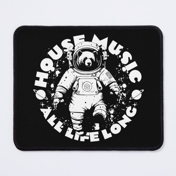 Item preview, HOUSE MUSIC - Astronaut Bear (White) designed and sold by Discothreadz.