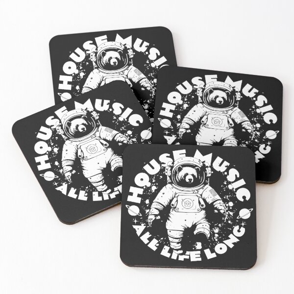 Item preview, HOUSE MUSIC - Astronaut Bear (White)  designed and sold by Discothreadz.