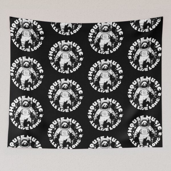 Item preview, HOUSE MUSIC - Astronaut Bear (White)  designed and sold by Discothreadz.
