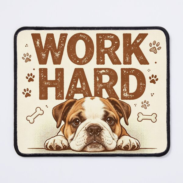 Item preview, Work Hard Stay Kind — Vintage Bulldog Quote designed and sold by feelingblessed.
