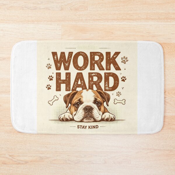 Item preview, Work Hard Stay Kind — Vintage Bulldog Quote designed and sold by feelingblessed.