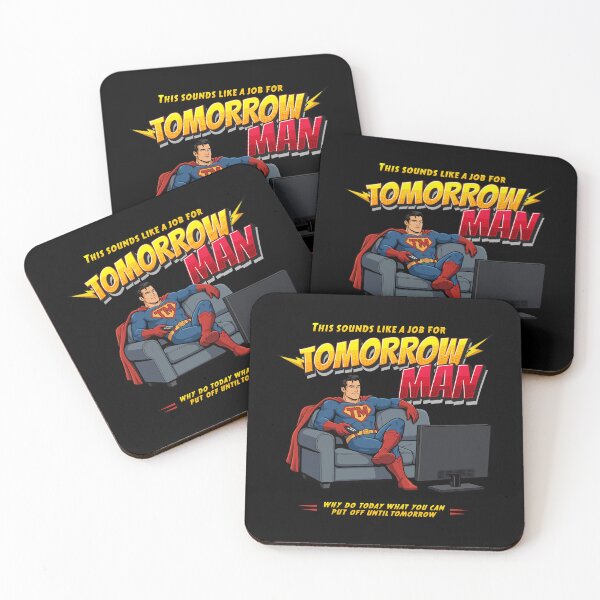 Item preview, Do it Tomorrow – Funny lazy Superhero procrastinator humor designed and sold by messy-nessie.