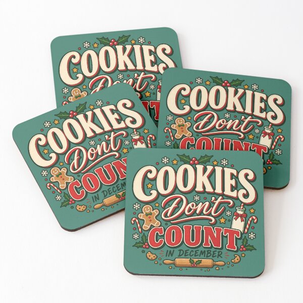 Item preview, Cookies Don't Count in December – Funny Christmas Baking designed and sold by  MAD's Recreation Studio.