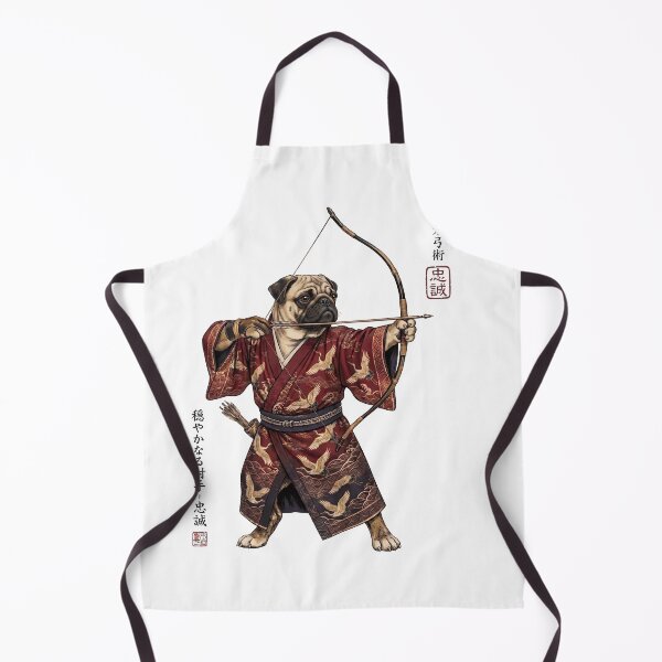 Item preview, Anime Pug Warrior Kyudo Japanese Art Dog Lover designed and sold by dian-rody-crest.