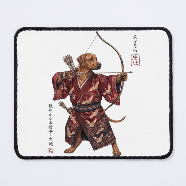 Item preview, Anime Rhodesian Ridgeback Warrior Kyudo Japanese Art Dog Lover designed and sold by dian-rody-crest.