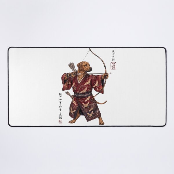 Item preview, Anime Rhodesian Ridgeback Warrior Kyudo Japanese Art Dog Lover designed and sold by dian-rody-crest.