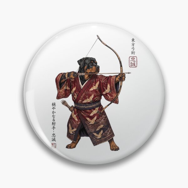 Item preview, Anime Rottweiler Warrior Kyudo Japanese Art Dog Lover designed and sold by dian-rody-crest.