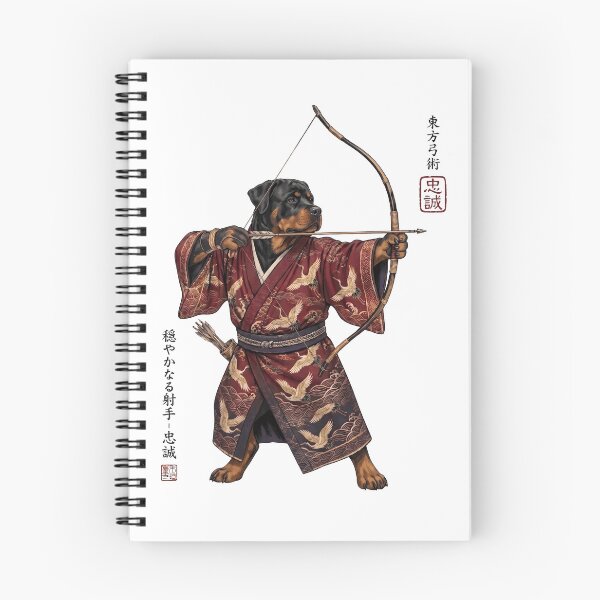 Item preview, Anime Rottweiler Warrior Kyudo Japanese Art Dog Lover designed and sold by dian-rody-crest.