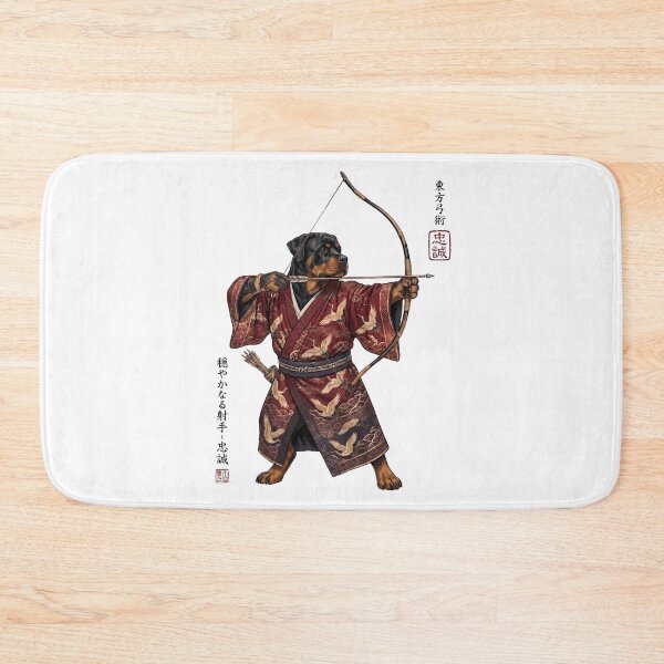 Item preview, Anime Rottweiler Warrior Kyudo Japanese Art Dog Lover designed and sold by dian-rody-crest.