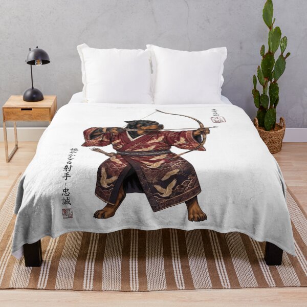 Item preview, Anime Rottweiler Warrior Kyudo Japanese Art Dog Lover designed and sold by dian-rody-crest.