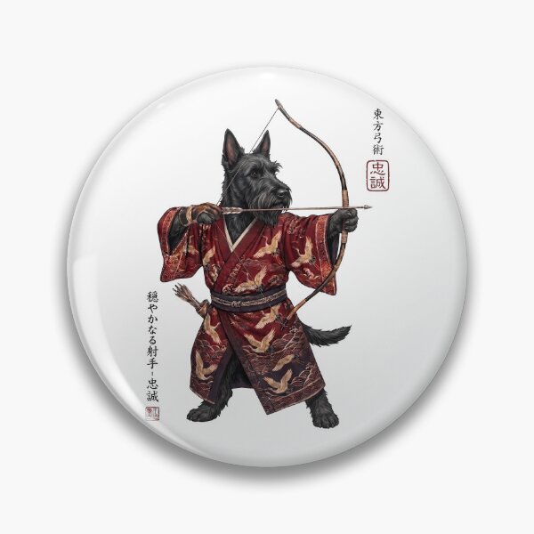 Item preview, Anime Scottish Terrier Warrior Kyudo Japanese Art Dog Lover designed and sold by dian-rody-crest.