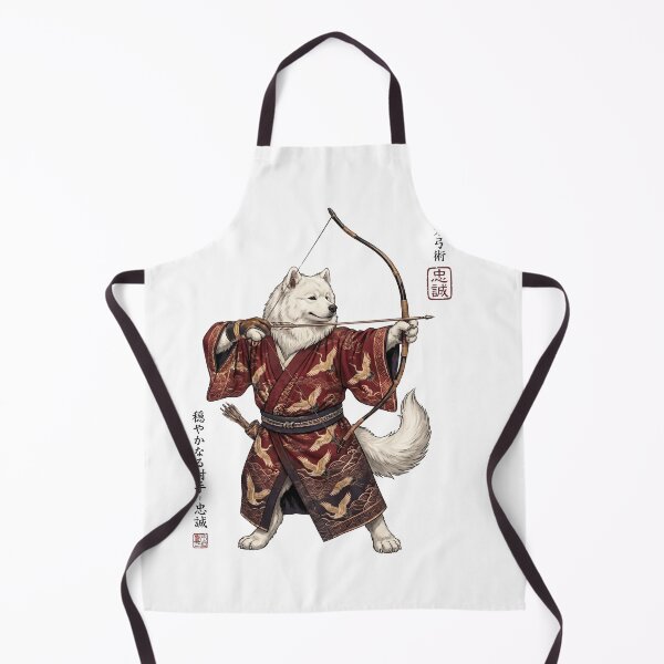 Item preview, Anime Samoyed Warrior Kyudo Japanese Art Dog Lover designed and sold by dian-rody-crest.