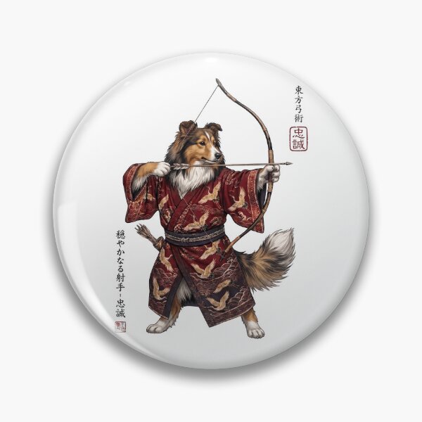 Item preview, Anime Shetland Sheepdog Warrior Kyudo Japanese Art Dog Lover designed and sold by dian-rody-crest.